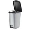 Kép 4/4 - Pedálos szemetes kuka SLIM, műanyag, ECO antracit, 40L