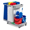 Kép 1/2 - Filmop Alpha 6103 takarítókocsi 4x4L + 2x15L vödörrel, zsáktartóval, zárható szekrénnyel
