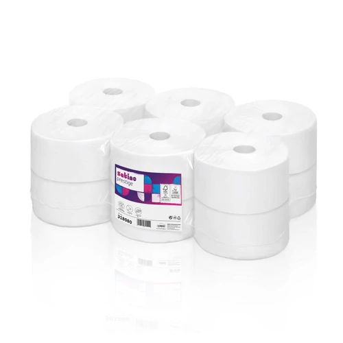 Satino Wepa Prestige 2 rétegű, cellulóz, laponkénti pontadagolású toalettpapír 11cm, 180m, 12 tekercs/zsugor
