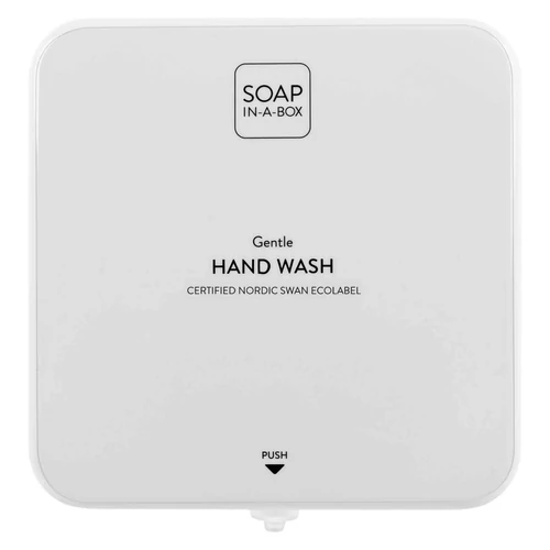 Soap-In-A-Box fényes fehér szappan adagoló, előlap