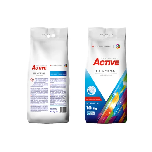 Active mosópor 10 kg Universal zsákos (130 mosás)