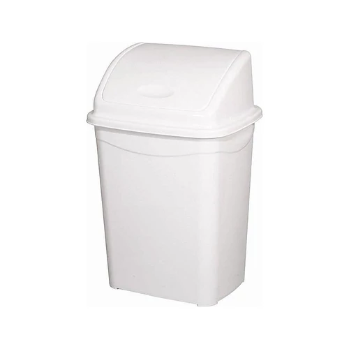 Billenőfedeles szemetes kuka, műanyag, luxury, fehér, 4 L