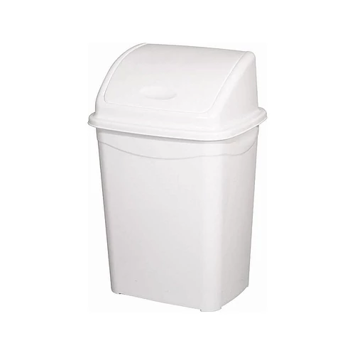 Billenőfedeles szemetes kuka, műanyag, luxury fehér, 9 L