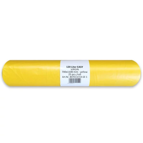 Folistar HNAT Szemeteszsák sárga HDPE 70x110cm 135L 25db/tekercs