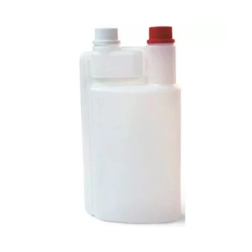 Kiehl flakon 1L-kétnyakú adagolóflakon, üres, utántölthető, piros-fehér kupak