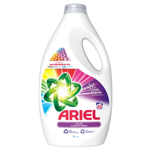 Ariel Color Clean & Fresh folyékony mosószer, 43 mosáshoz, 2150ml