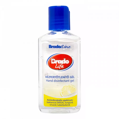 Bradolife kézfertőtlenítő gél, citrom, 50ml