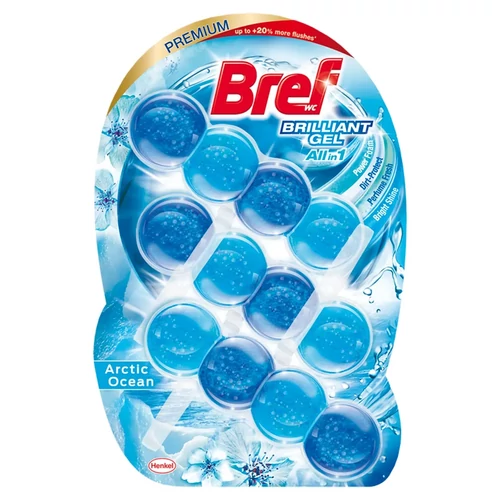 Bref Brilliant gél Artic Ocean WC illatosító (3x42g), 126g