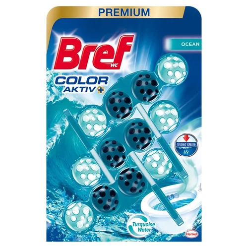 Bref Color Aktiv Turquoise WC illatosító (3x50g) - 150 g