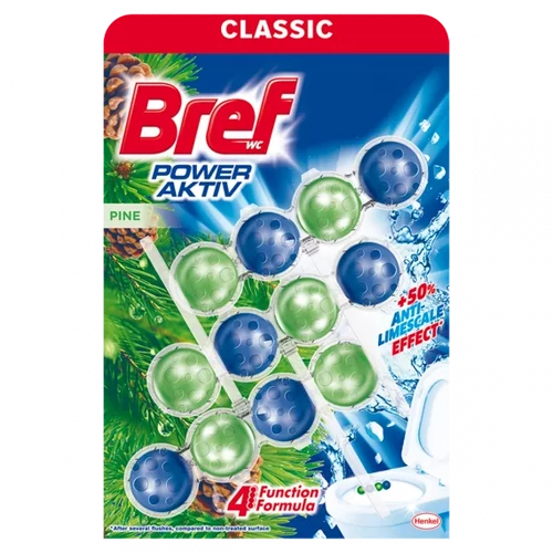 Bref Power Aktiv Pine WC illatosító (3x50g), 150g
