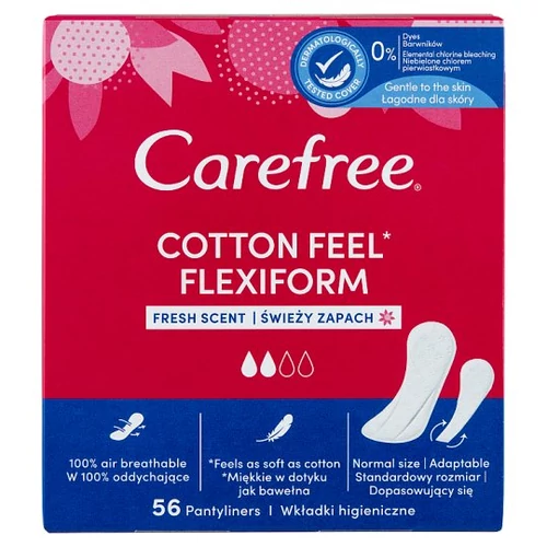 Carefree tisztasági betét cotton aloe, 56db