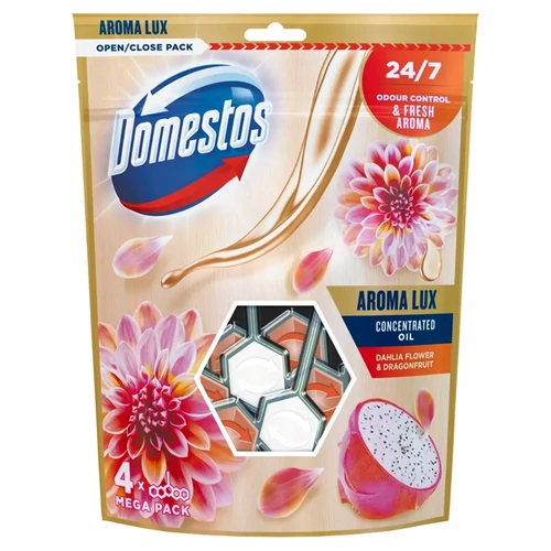 Domestos Aroma L. WC-rúd 4x55g Dahlia Flower & Dragon Fruit