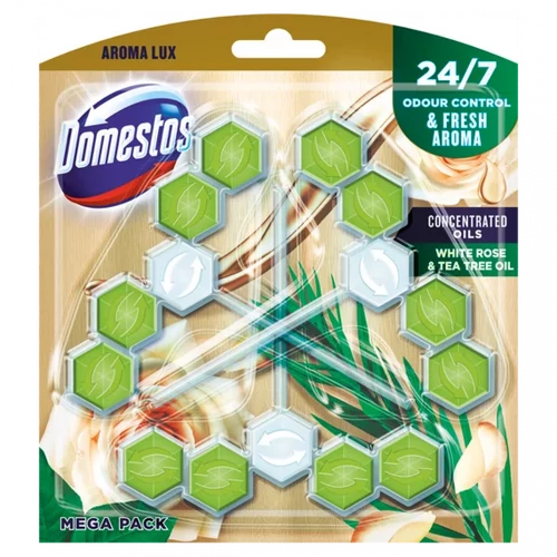 Domestos Aroma L. WC-rúd 3x55g White Rose