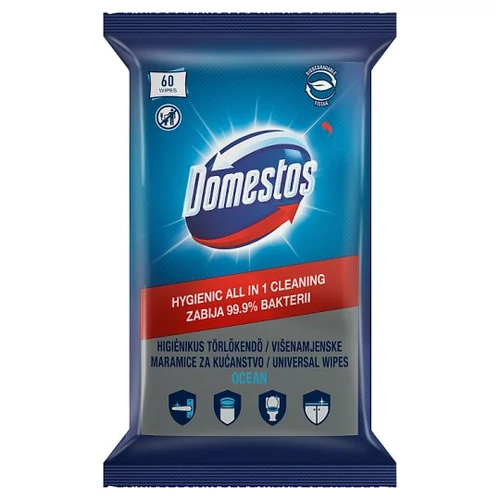 Domestos Higiénikus törlőkendő Ocean, 60db