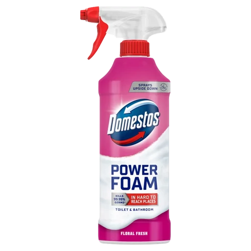 Domestos Power Foam Floral Fresh WC és fürdőszoba tisztító hab 435 ml