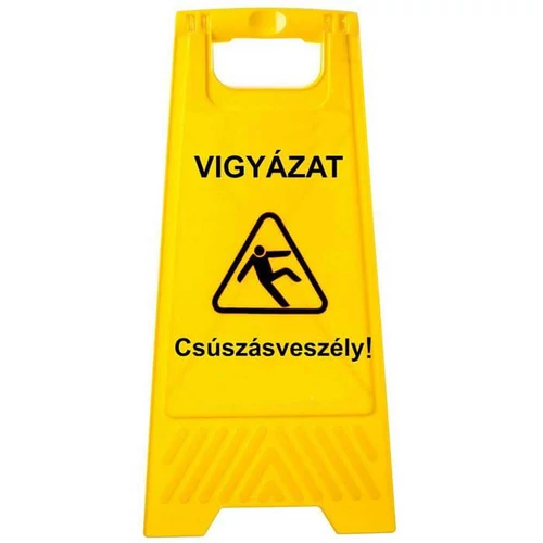 Csúszásveszély figyelmeztető tábla