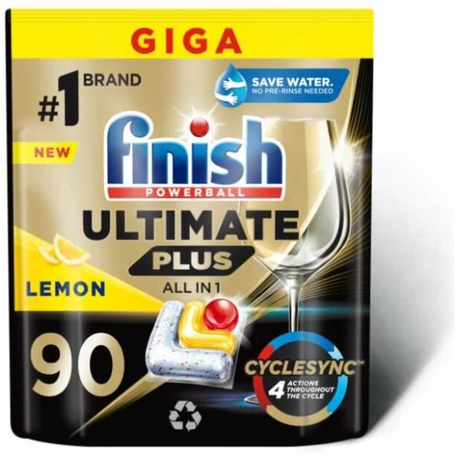 Finish Ultimate Plus All in 1 Lemon Mosogatógép tabletta, 90 db
