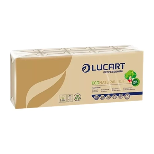Lucart EcoNatural papírzsebkendő 4 rétegű 10x10db-os