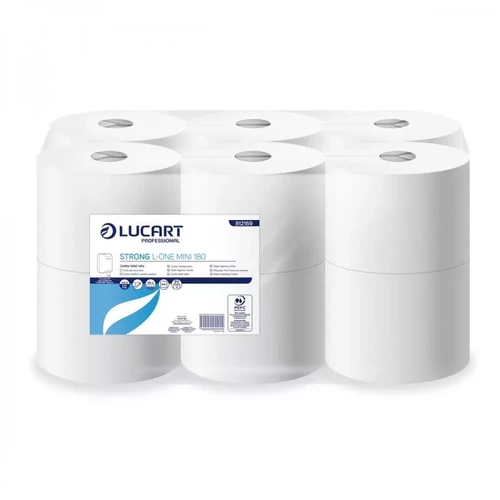 Lucart Strong L-One 180m toalettpapír, 2 réteg, belső/pont laponkénti adagolású, 812501J