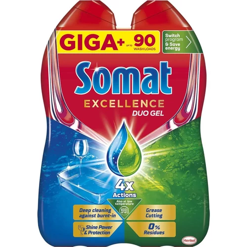 Somat Excellence Duo Gel 2x810ml, 90 mosás