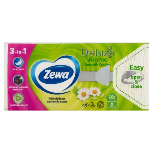 Zewa Deluxe papírzsebkendő Kamilla, 90 db