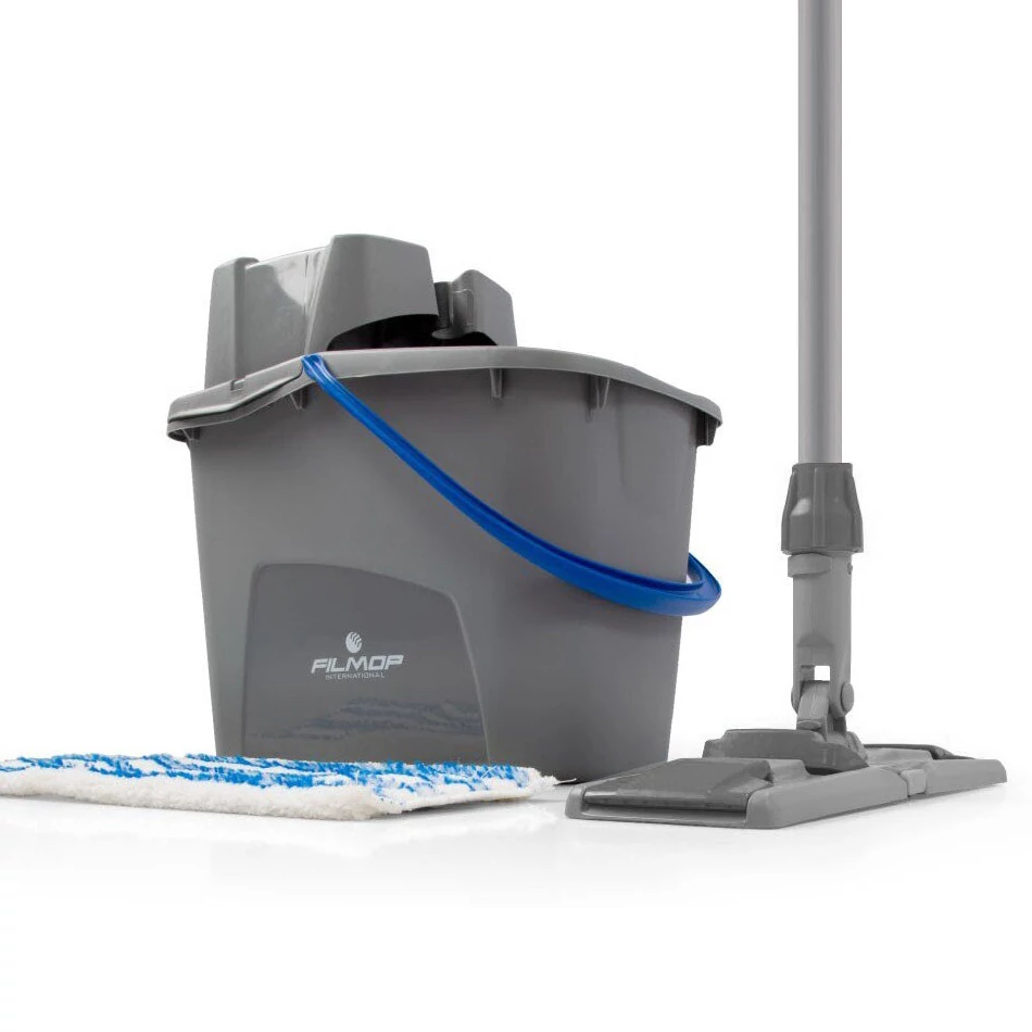 FILMOP Easy Wash lapos felmosó szett 15L (vödör préssel, nyél, moptartó, mop)