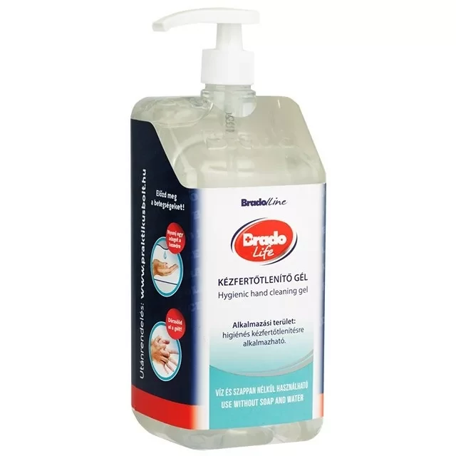 Bradolife alkoholos kézfertőtlenítő gél, 1500ml