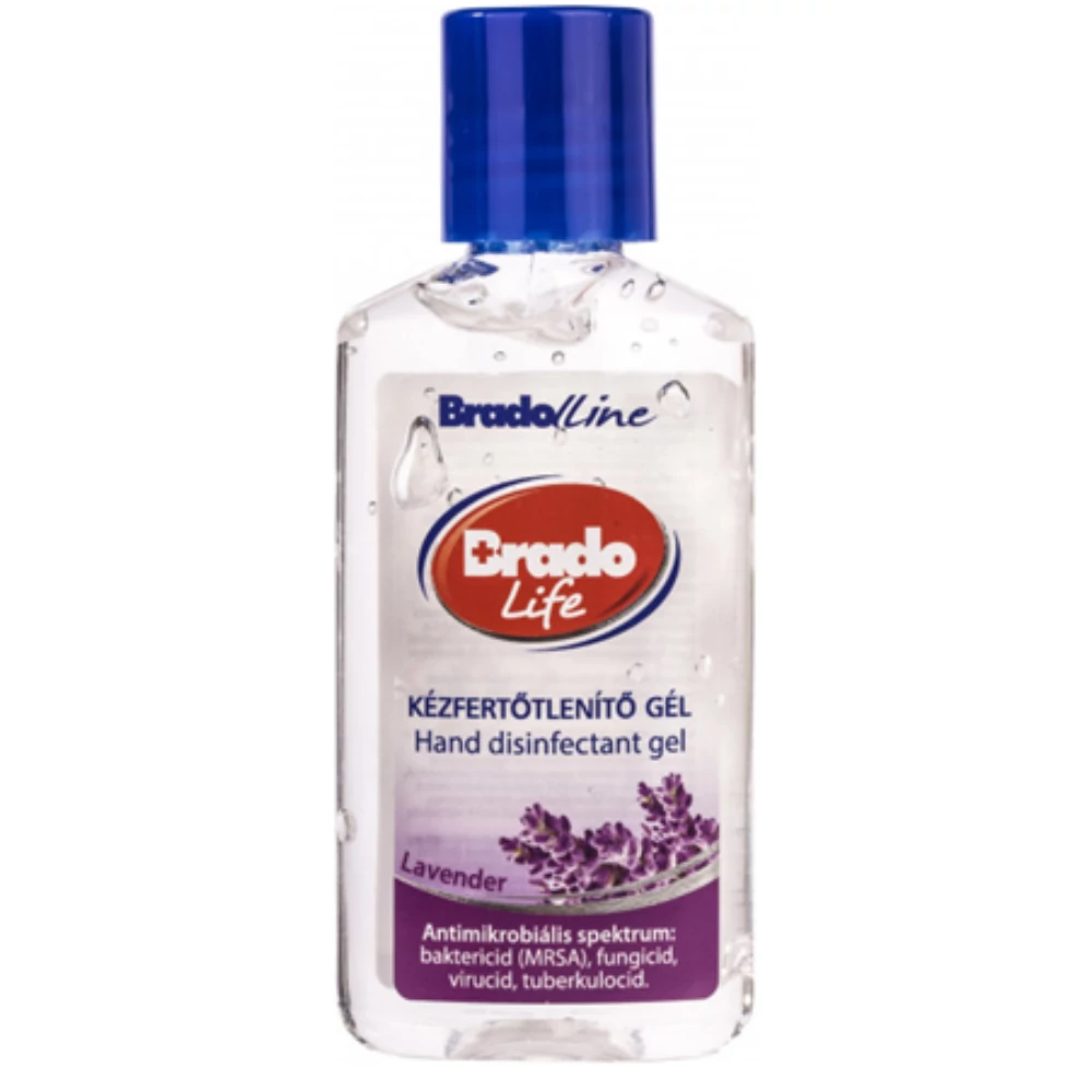 Bradolife kézfertőtlenítő gél, levendula, 50ml