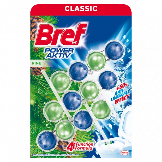 Bref Power Aktiv Pine WC illatosító (3x50g), 150g