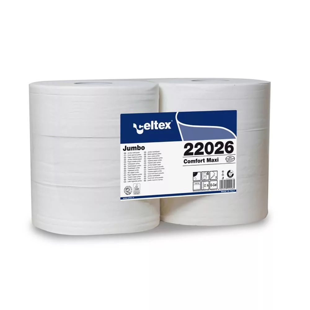 Celtex Comfort Maxi toalettpapír, 26cm, 2 réteg, fehér, 260m, 6 tekercs/zsugor