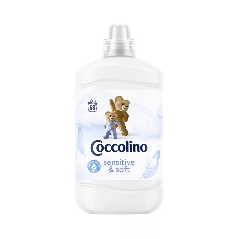 Coccolino öblítő, Sensitive & Soft, 68 mosás, 1700ml