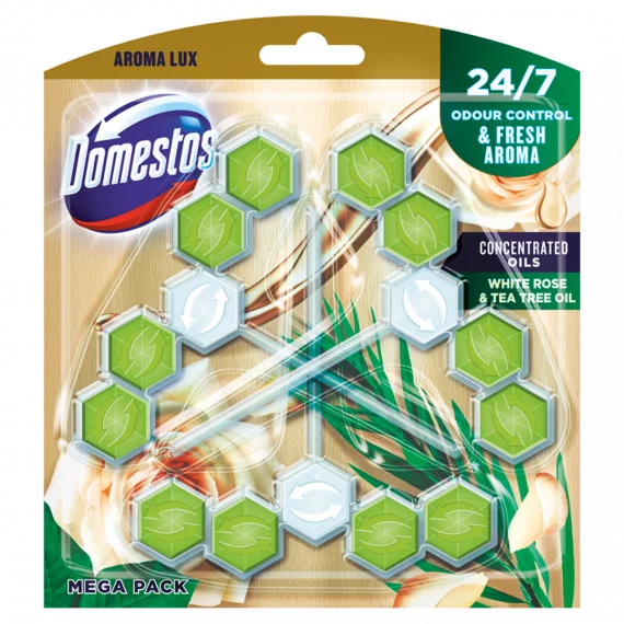 Domestos Aroma L. WC-rúd 3x55g White Rose