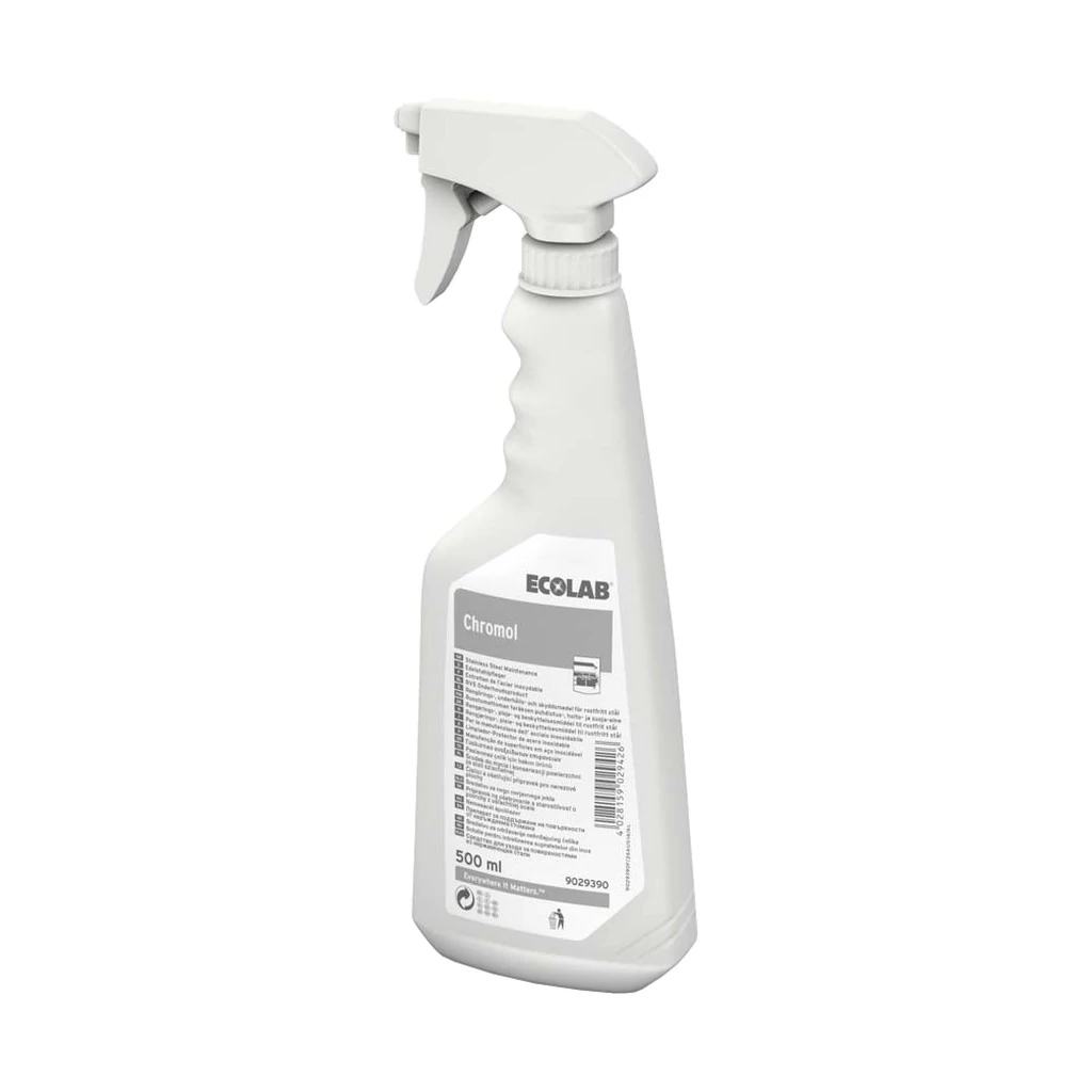 Ecolab Chromol, konyhai ápolószer, inox, 500ml