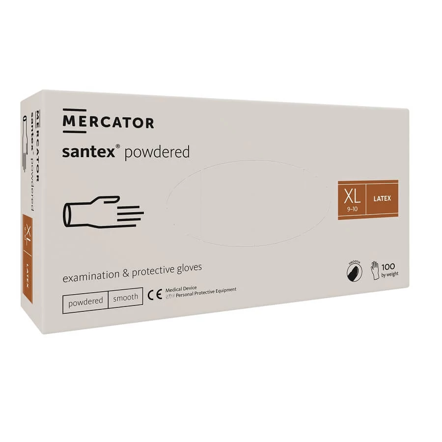 Mercator Santex latex púderes gumikesztyű (100 db/doboz) XL méret