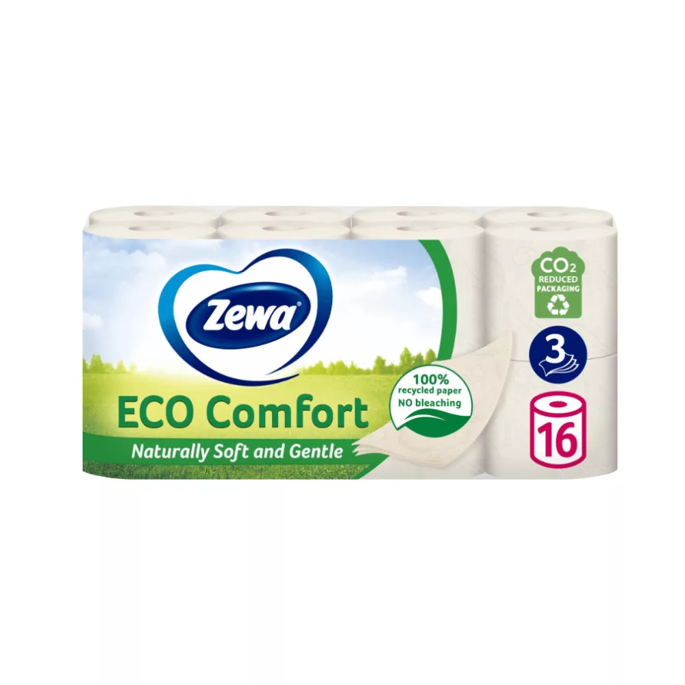 Zewa Eco Comfort toalettpapír 3 rétegű, 16 tekercses