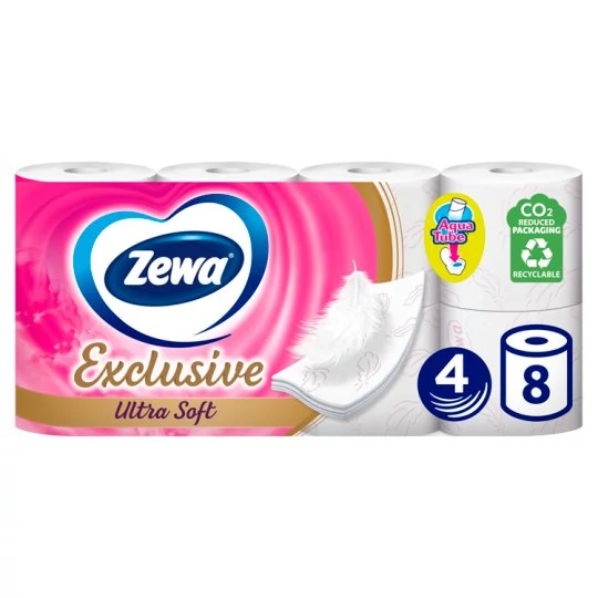 Zewa Exclusive toalettpapír 4 rétegű, ultra soft, 8 tekercses